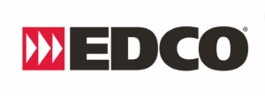 Logo with bold black letters spelling 'EDC'.