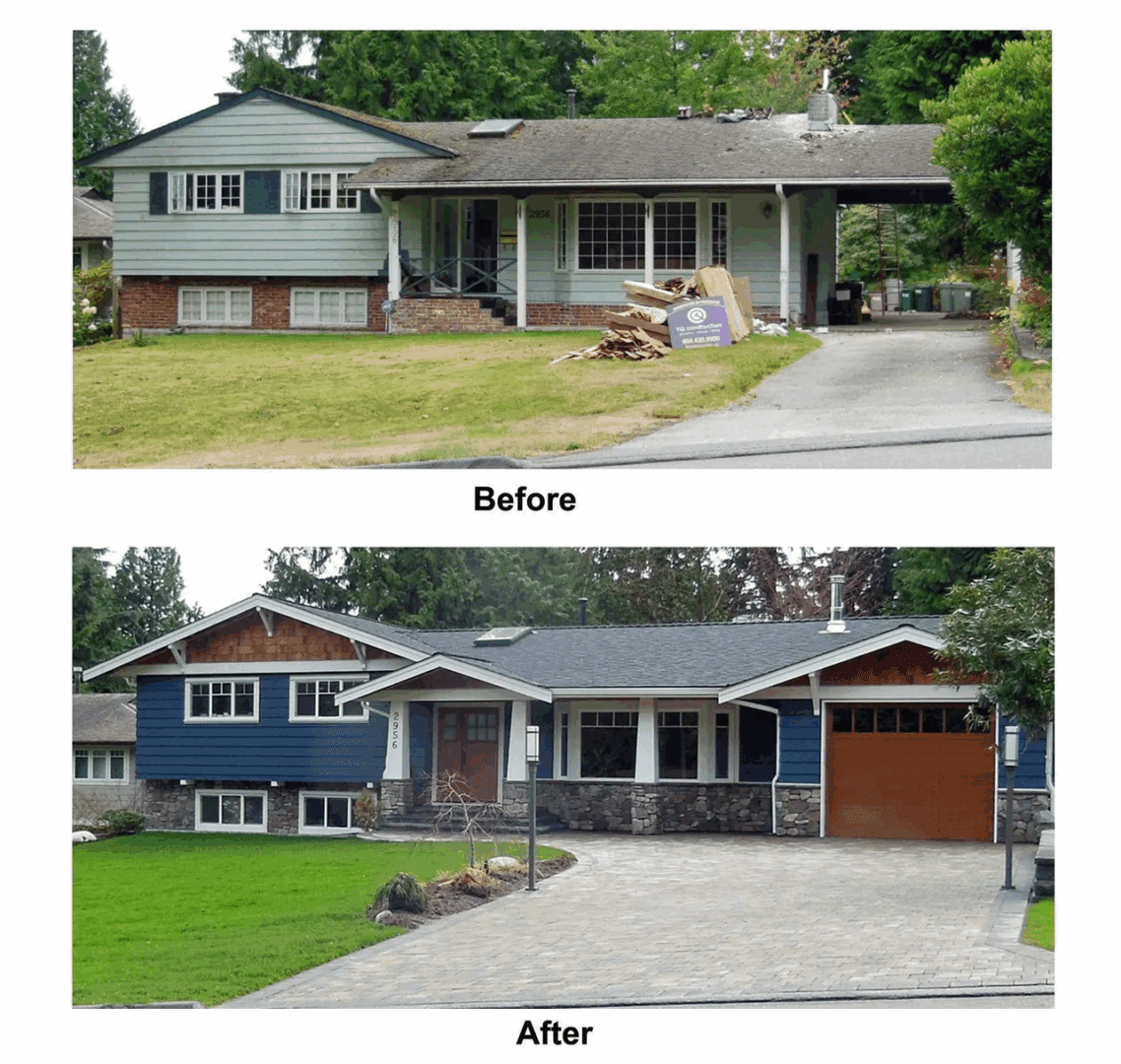 House renovation before and after